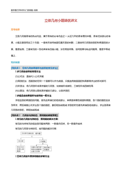 新高考数学重难点培优专题讲义——立体几何小题专练(含详细答案解析)