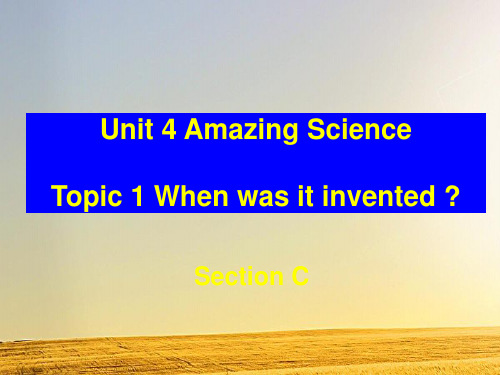 仁爱版九年级上Unit4 Topic1 Section C课件(共20张PPT)