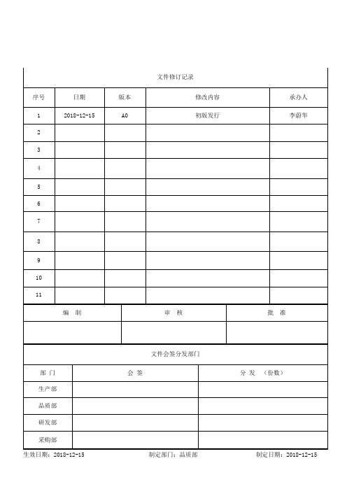 自动化设备机械加工件来料检验标准