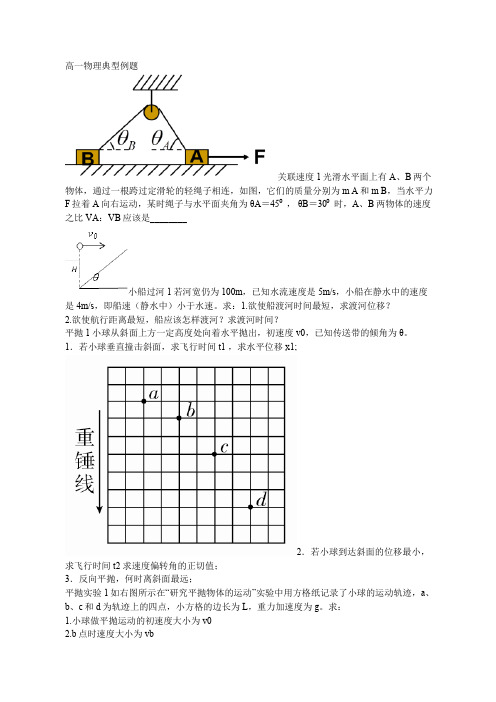 高一物理典型例题