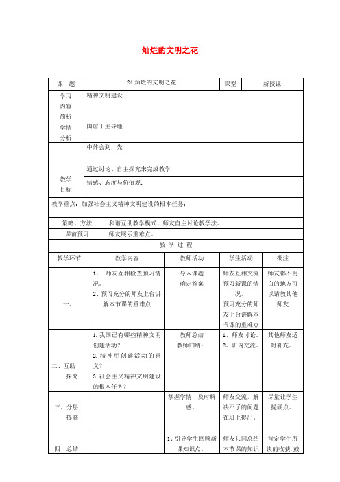 2017-2018学年九年级政治全册 第三单元 融入社会 肩负使命 第八课 投身于精神文明建设 第2