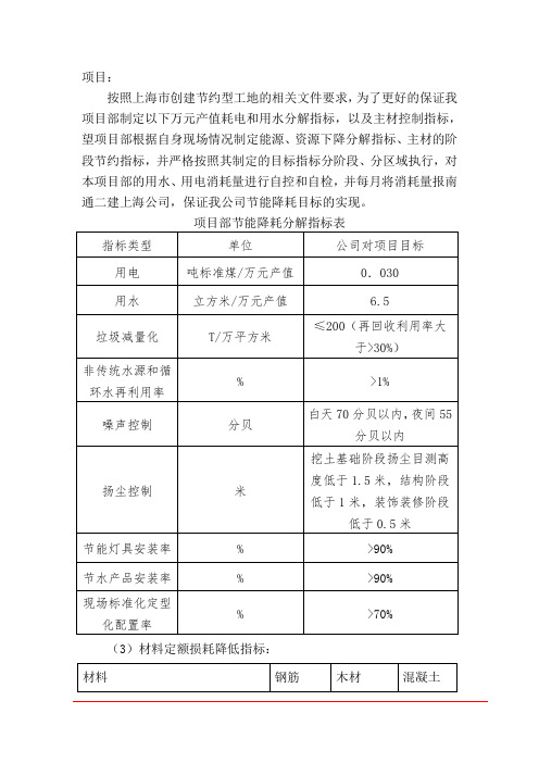 下达节能降耗分解指标的通知