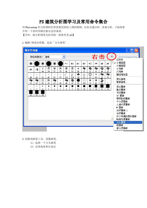 PS建筑分析图学习及常用命令集合