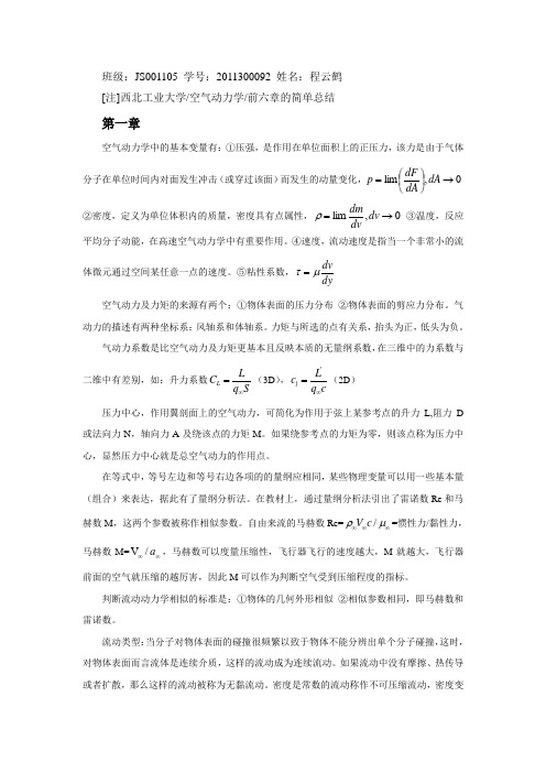 空气动力学总结