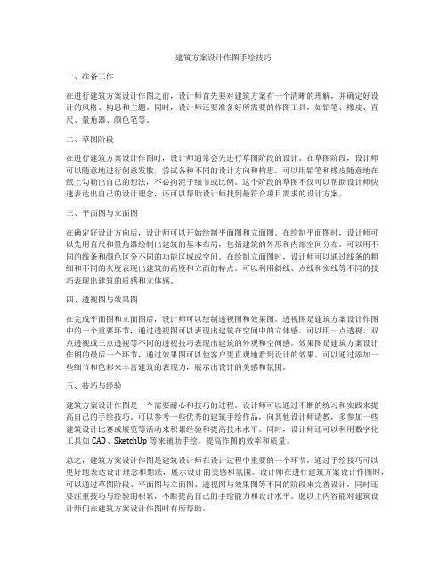 建筑方案设计作图手绘技巧