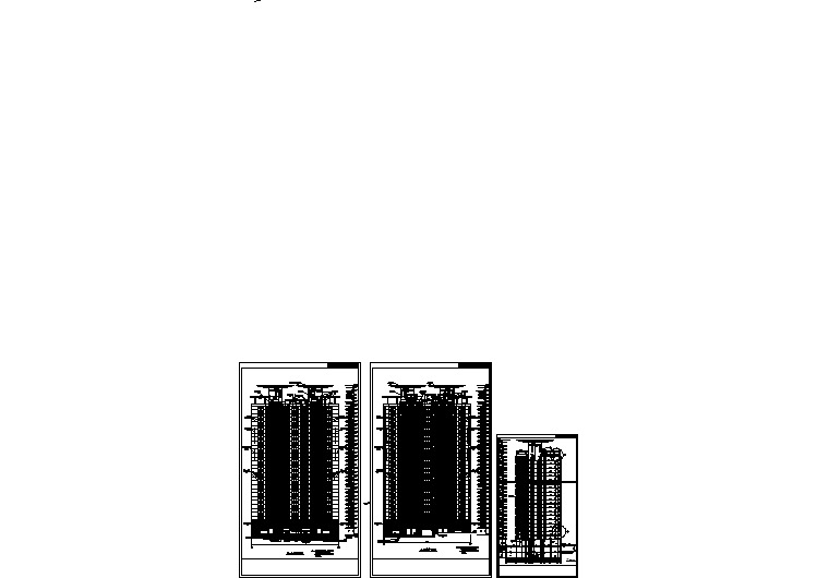 大型高层建筑设计cad立面施工图纸