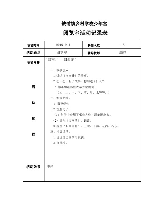 少年宫活动记录