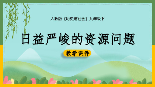 2020-2021学年人教版历史与社会九年级下册8.2.日益严峻的资源问题 课件(共27张PPT)