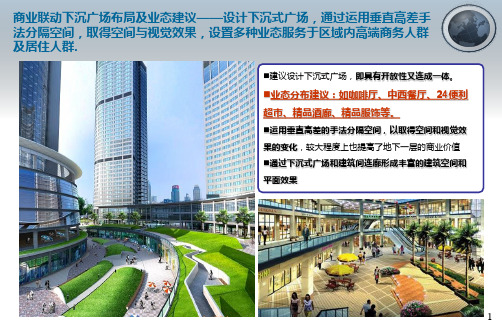 商业联动下沉广场布局及业态建议课件