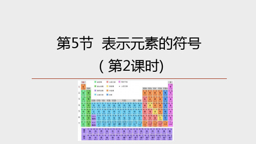 表示元素的符号第2课时(PPT课件(初中科学)20张)