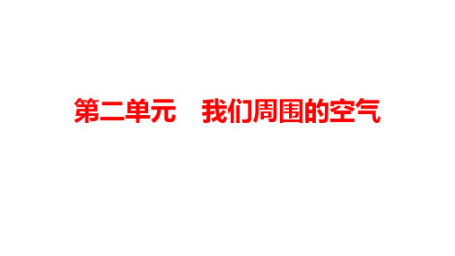 人教版九年级化学上册中考总复习：第二单元《我们周围的空气》课件