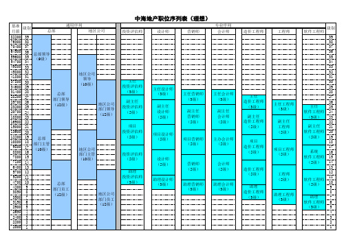 中海地产-职位序列表