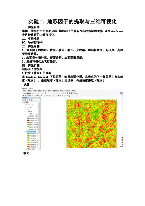 地形因子的提取与三维可视化