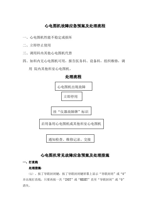 心电图机故障应急预案及处理流程【精】