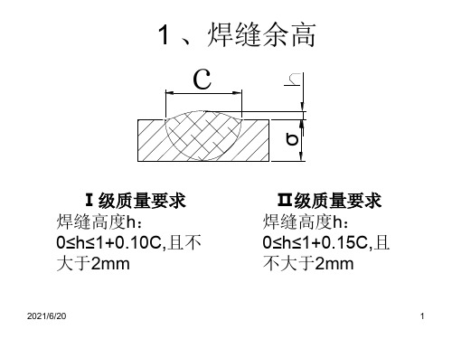 焊缝外形尺寸标准