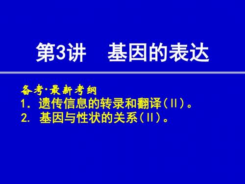 第3 基因的表达 PPT课件