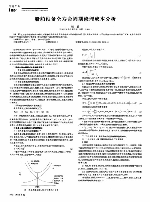 船舶设备全寿命周期修理成本分析