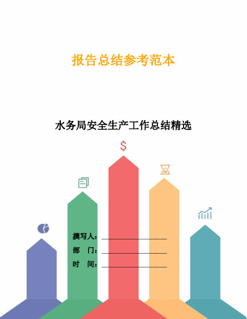 水务局安全生产工作总结精选