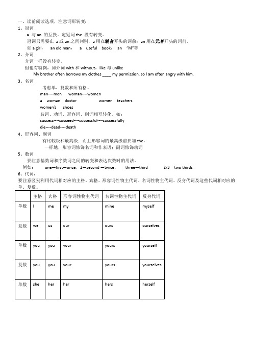 初中英语十二选十专练