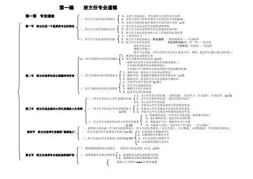 《班主任专业基本功》-知识结构图1