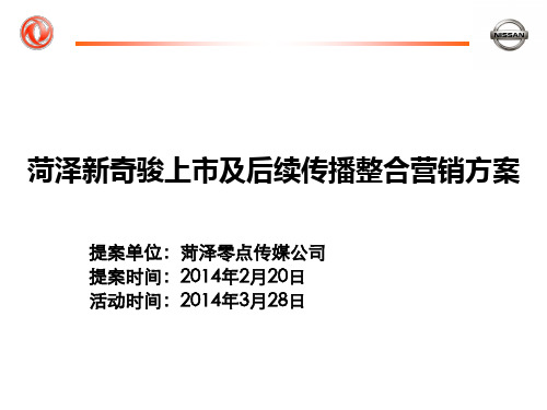 东风日产新骐达——新车上市活动方案策划2