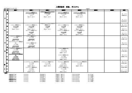 河海大学环境课表