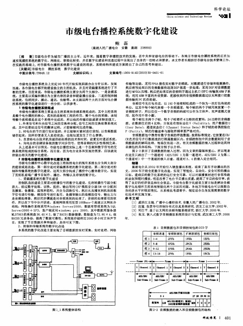 市级电台播控系统数字化建设