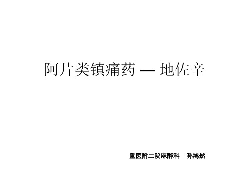 阿片类镇痛药 — 地佐辛