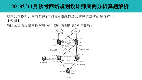 2018年11月网络规划设计师案例分析真题解析