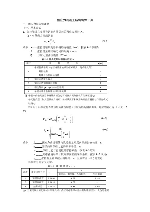 基本构件计算  预应力混凝土结构构件计算