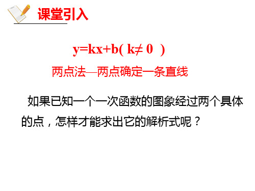 用待定系数法求一次函数解析式