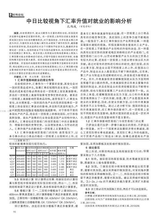 中日比较视角下汇率升值对就业的影响分析