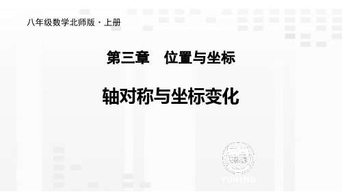 北师大版数学八年级上册 3.3轴对称与坐标变化(共14张PPT)