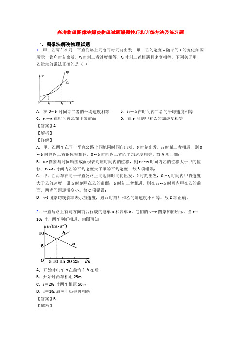 高考物理图像法解决物理试题解题技巧和训练方法及练习题