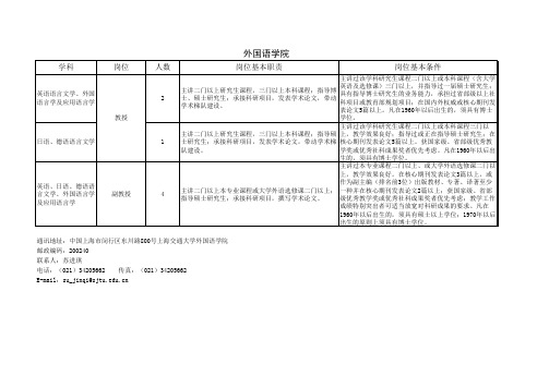 外国语学院 - 上海交通大学统一身份认证