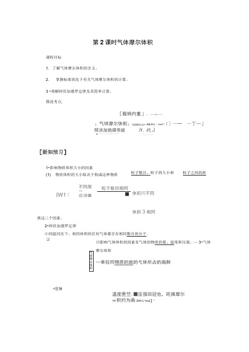 2019-2020新人教版化学必修1导学讲义：1.2.第2课时气体摩尔体积