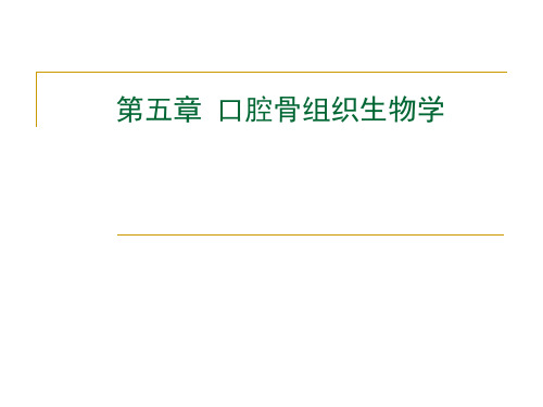 第五章 口腔骨组织生物学