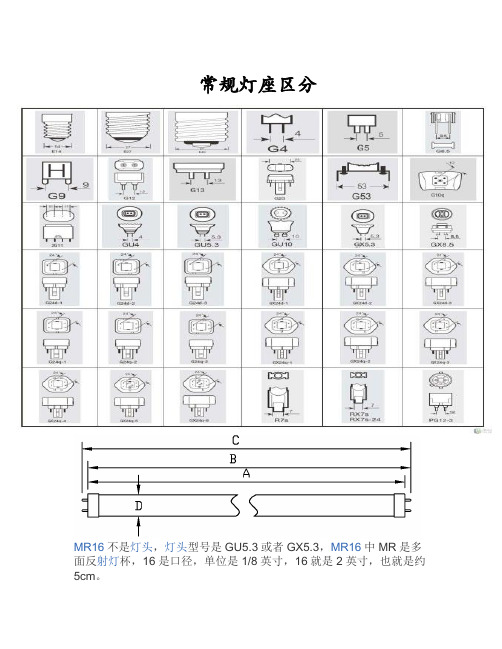 灯座尺寸和色温