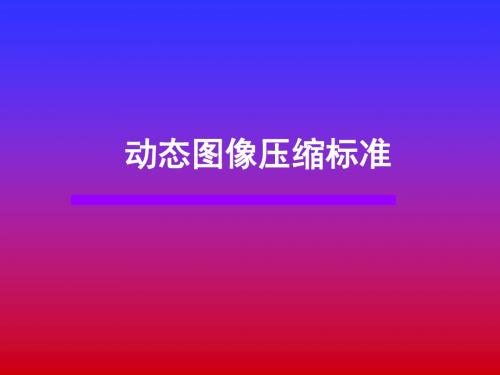 《图像信息原理教学课件》动态图像压缩标准