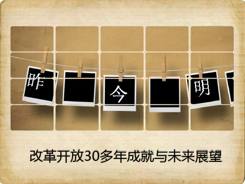 改革开放30多年成就与未来展望