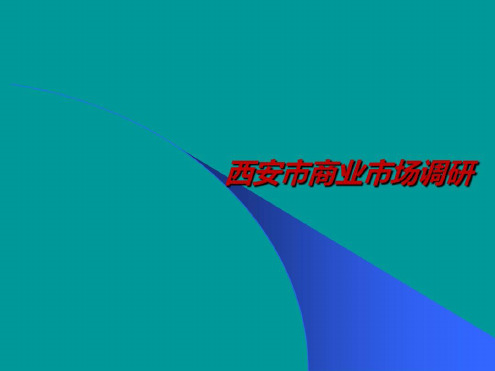 西安市商业市场调研报告资料-2022年学习材料