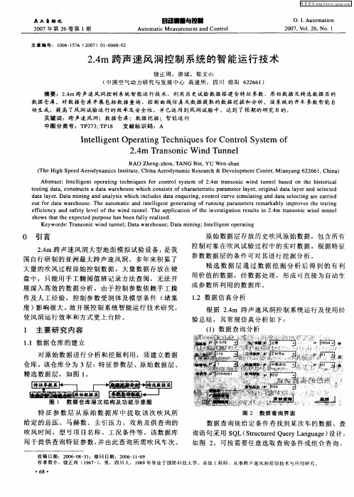 2.4m 跨声速风洞控制系统的智能运行技术