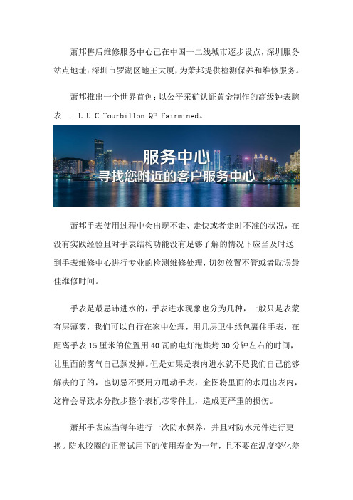 深圳萧邦维修保养