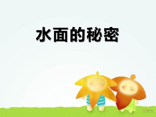 《水面的秘密》优选公开课精品PPT