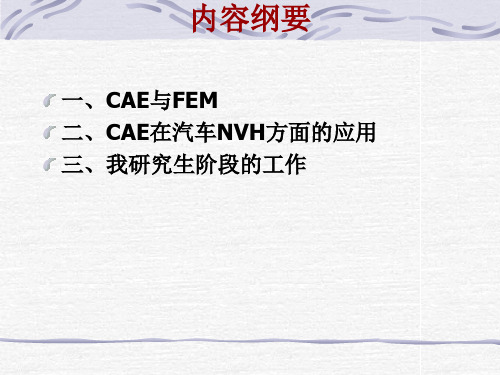 CAE在汽车NVH方面的应用