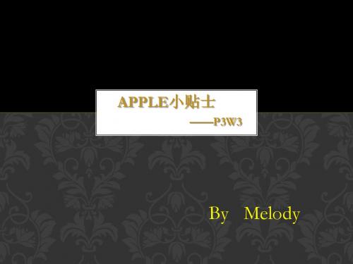 Apple知识小贴士-P3W3