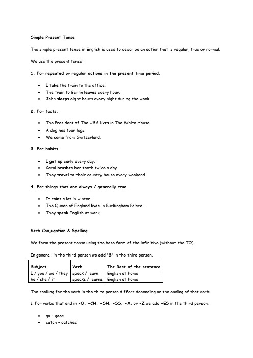 Simple Present Tense