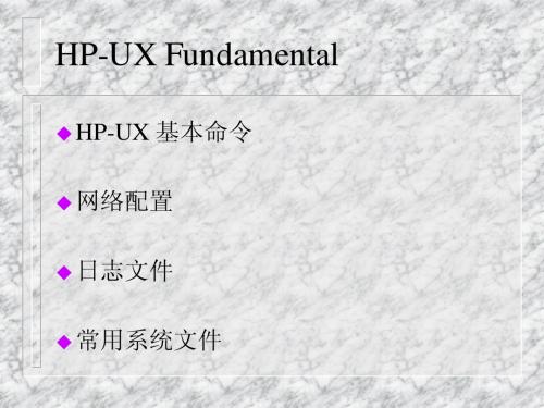 HPUX_基础