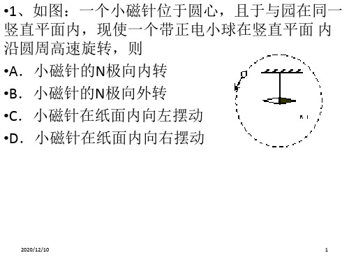 安培力练习题PPT教学课件