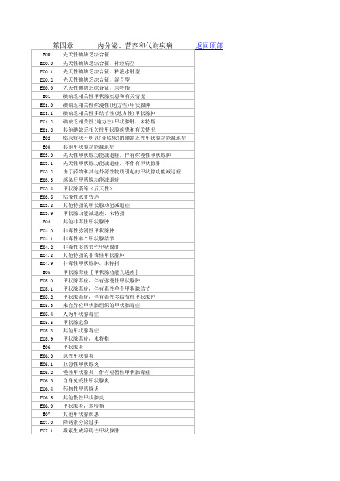 第四章 内分泌营养和代谢疾病